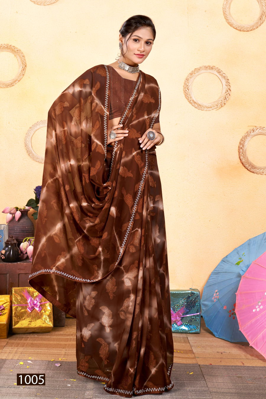 Saroj Ruhani Fancy Fabric Saree Catalog